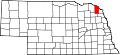 State map highlighting Dixon County