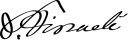 Cursive signature in ink