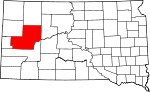State map highlighting Meade County