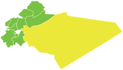 Map of Douma District within Rif Dimashq Governorate