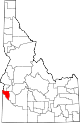 State map highlighting Canyon County