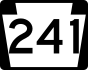 Pennsylvania Route 241 marker