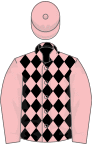 Pink, black diamonds, pink sleeves, pink cap
