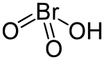 Skeletal model of bromic acid