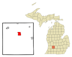 Location of Hastings, Michigan