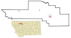 Location of Conrad, Montana