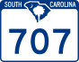 South Carolina Highway 707 marker