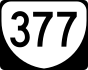 State Route 377 marker