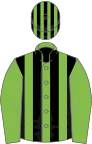 Light green and black stripes, light green sleeves