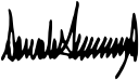 Donald J. Trump stylized autograph, in ink
