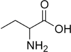 Skeletal formula of α-aminobutanoic acid