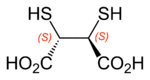 (2S,3S)-2,3-dimercaptosuccinic-acid-2D-skeletal-B-configurations-labelled.png