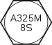 Hex cap screw-ASTM A325M 8S.svg