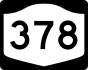 New York State Route 378 marker