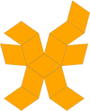 Rhombic dodecahedron Net