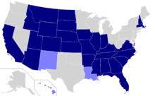 Map of United States Official Language Status By State