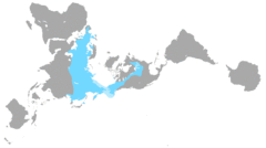 Woolly Mammoth Late Pleistocene Dymaxion Biogeographic Distribution.png