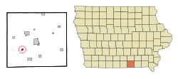 Location of Numa, Iowa