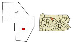 Location of Driftwood in Cameron County, Pennsylvania.