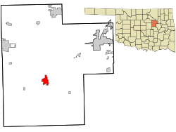 Location within Creek County, and the state of Oklahoma