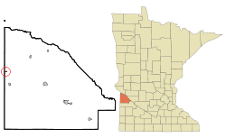 Location of Nassau, Minnesota