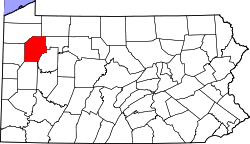 Map of Venango County, Pennsylvania