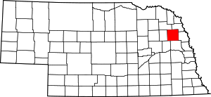 Map of Nebraska highlighting Cuming County