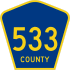 County Route 533 marker