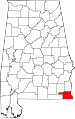 State map highlighting Houston County