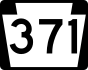 Pennsylvania Route 371 marker