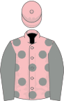 Pink, Grey spots and sleeves, Pink cap