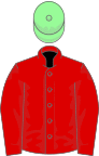 Red, pale green cap