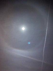A 22° Halo around the Moon (San Jose, California)
