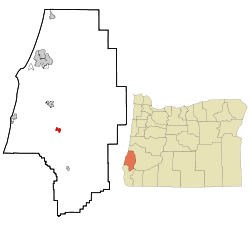 Location in Oregon