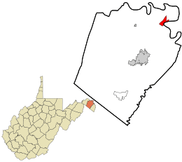 Location in Berkeley County and the state of West Virginia.