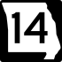 Route 14 marker