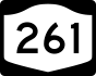 New York State Route 261 marker