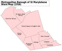 St Marylebone Met. B Ward Map 1916.svg