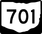 State Route 701 marker