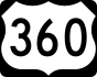 U.S. Route 360 marker