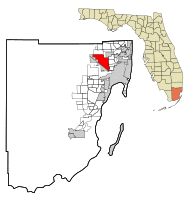 Location in Miami-Dade County and the state of Florida