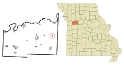 Location of Alma, Missouri