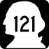 State Route 121 marker