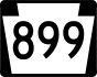 Pennsylvania Route 899 marker