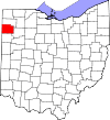 State map highlighting Paulding County
