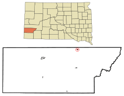 Location in Custer County and the state of South Dakota