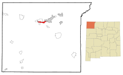 Location of Upper Fruitland, New Mexico