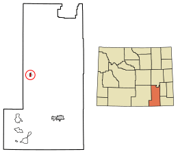 Location of Rock River in Albany County, Wyoming.