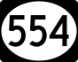 Mississippi Highway 554 marker
