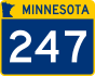Trunk Highway 247 marker